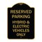 Signmission For Electrical Cars Reserved Parking-Hybrid & Electric Vehicles Only, Black & Gold, BG-1824-23947 A-DES-BG-1824-23947 - alternate 1